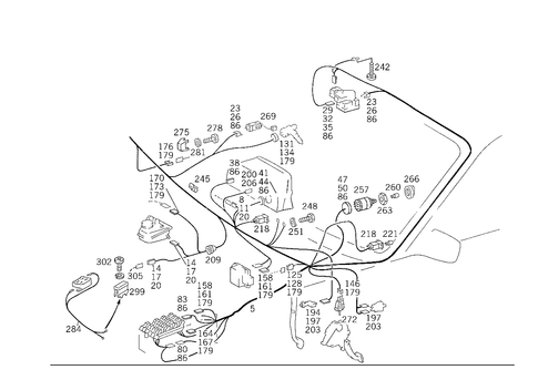 Inboard Cable Harness for 1987 Mercedes-Benz 300TD #1