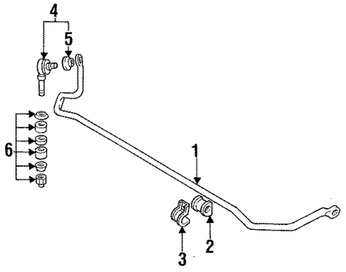 Stabilizer Bar & Components for 1993 Dodge Stealth #0