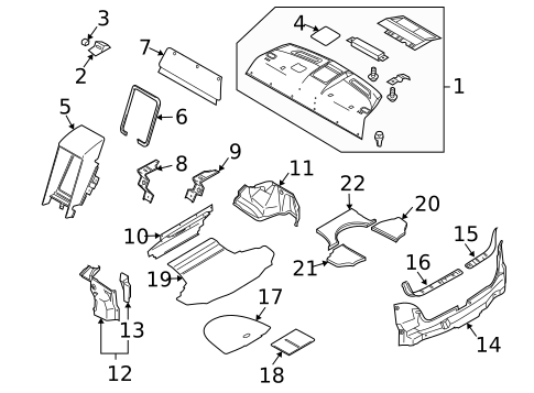 Interior Trim - Rear Body for 2003 INFINITI G35 #0