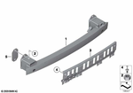 51127201247 - : Carrier, Bumper Rear for BMW Image