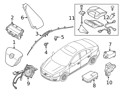 Air Bag Components for 2018 Volvo S60 Cross Country #0