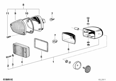 Turn Signals, Front for 1985 BMW-Motorrad R 100 RT #1