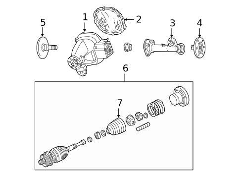 Carrier & Front Axles for 1998 Ford Expedition #0