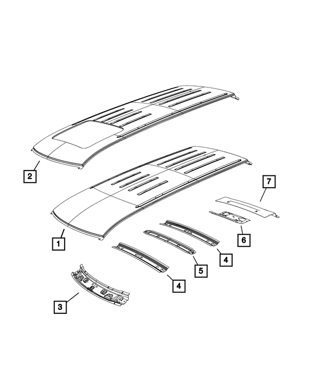 « 55369449AG – Body Sheet Metal Except Doors : Avant Du Toit Pavillon pour Mopar Image »