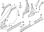 G64H46GPAB - : Outer Rocker Support Bracket for Nissan Image