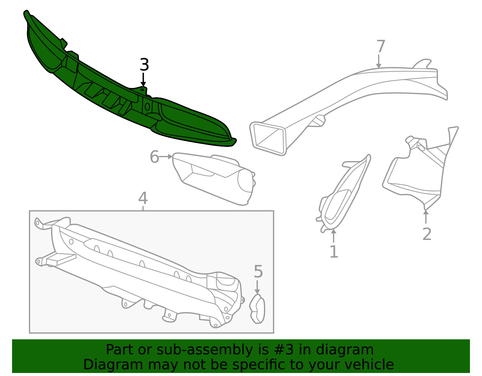PORSCHE Taycan 4S Front Bumper Left Grille 9J1807681OK1 NEW