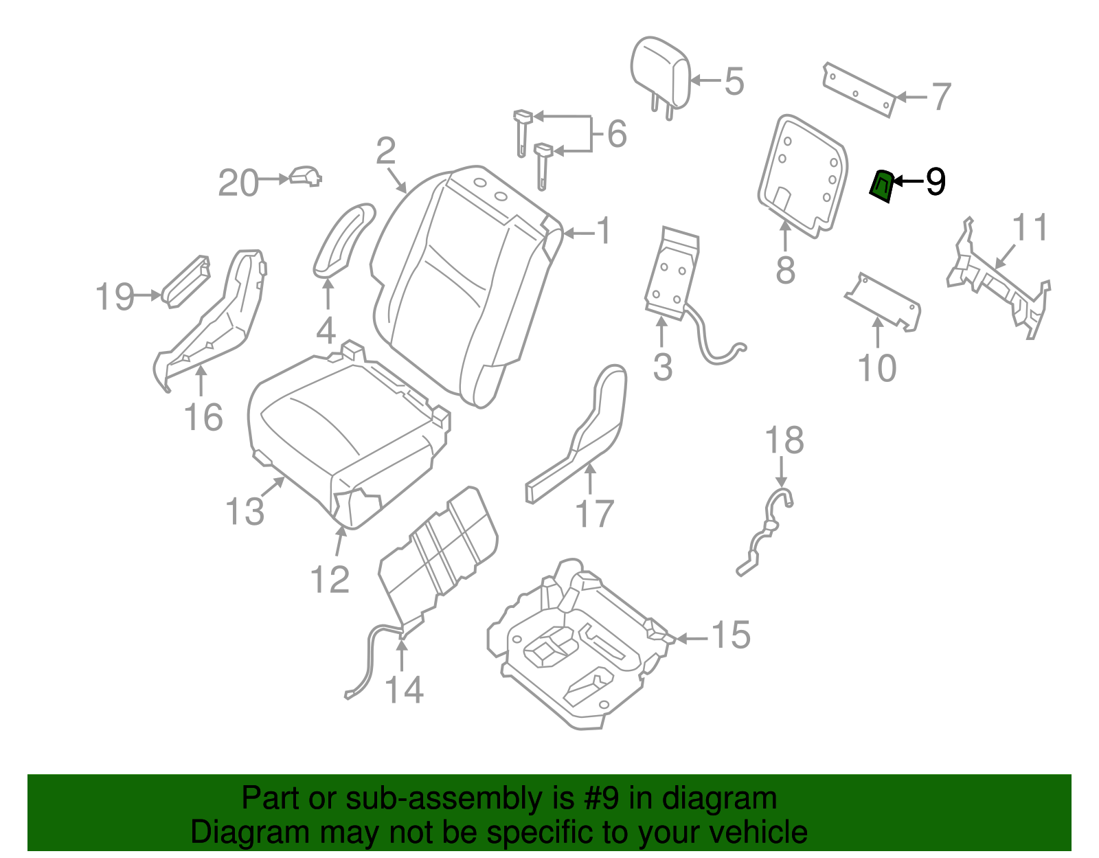 2013-2020 Nissan Pathfinder Child Seat Bracket 88639-3JA0A | Team ...
