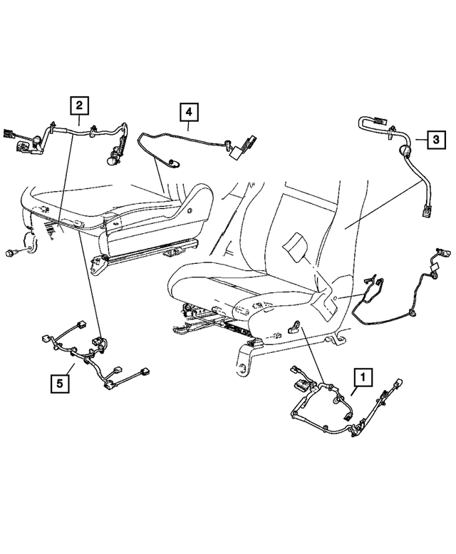 4607374AB - : Seat Wiring for Mopar Image