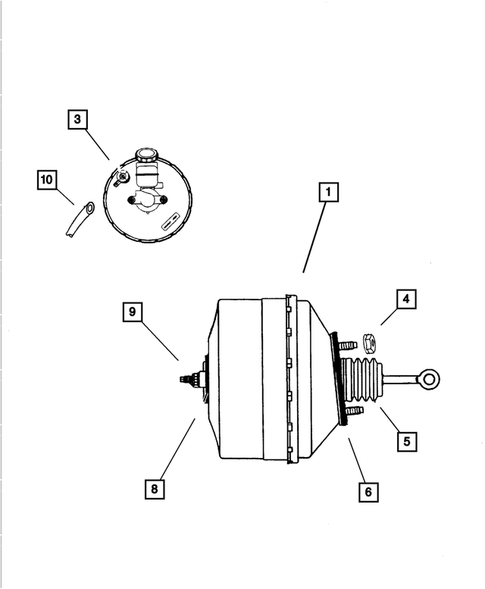 Power Brake Booster for 2003 Dodge Viper #0