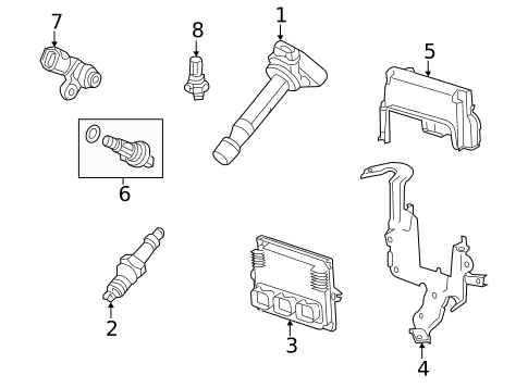 Ignition System for 2016 Honda Accord #1