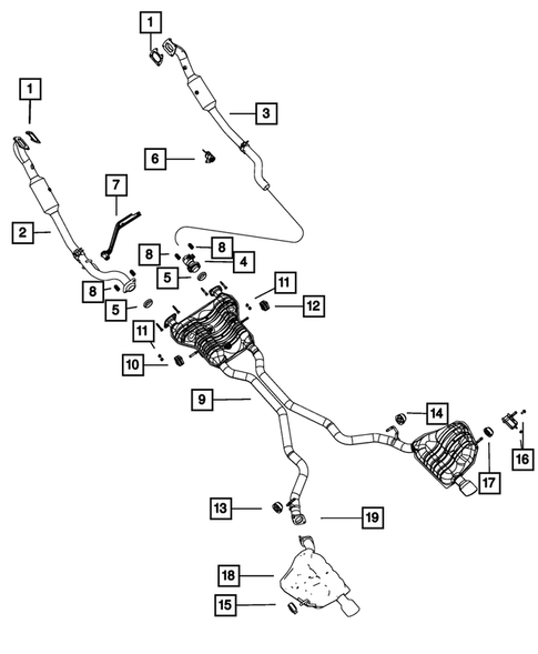 Exhaust System for 2014 Dodge Durango #3
