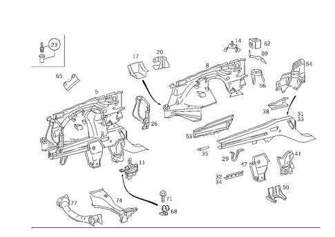 Wheelhouse, Front Subframe for 1985 Mercedes-Benz 300TD #0
