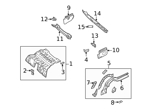 Rear Floor & Rails for 2004 Chrysler Crossfire #0