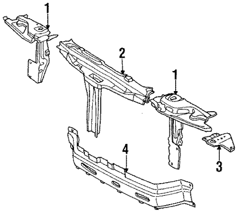 Radiator Support for 1991 Audi Coupe Quattro #0