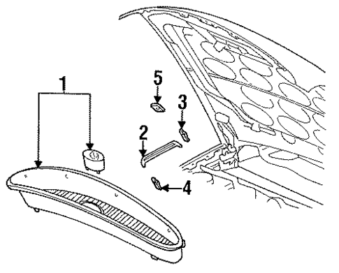 Grille & Components for 1996 Buick Riviera #0