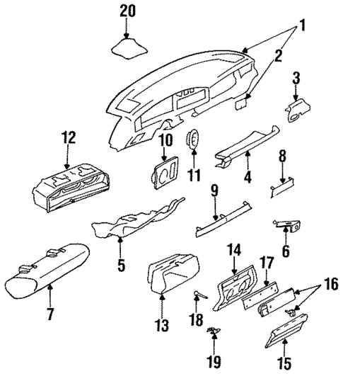 Instrument Panel for 1985 Mercedes-Benz 190 D #0