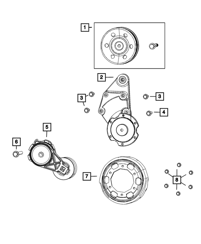 68005469AA - Cooling: Hex Bolt for Mopar Image