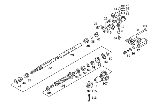 1264604916 - Steering: Steering Column Tube for Mercedes-Benz Image image