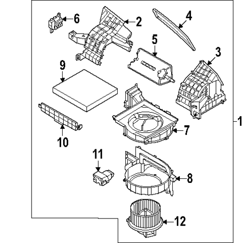 Blower Motor & Fan for 2024 Hyundai Kona #0