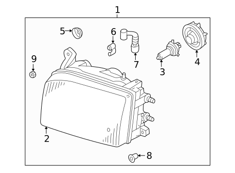 Headlamp Components for 2000 Nissan Pathfinder #0