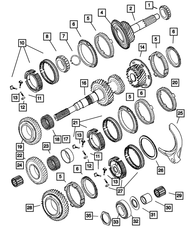 5010065AA - Manual Transmission 6 Speed: Output Shaft Bearing Cone for Mopar Image