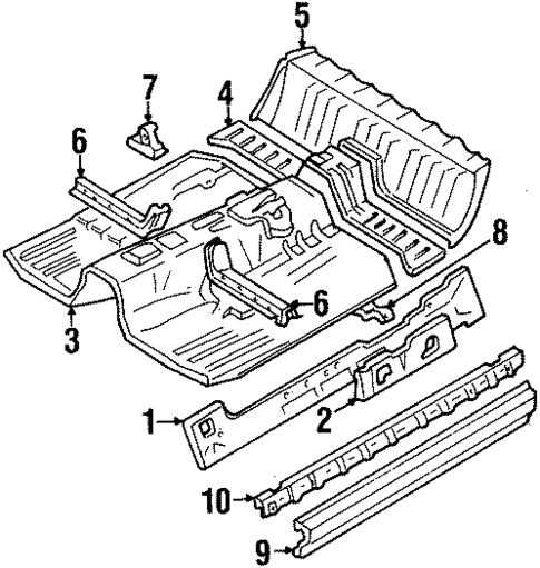 Floor for 1998 Chevrolet Tracker #1