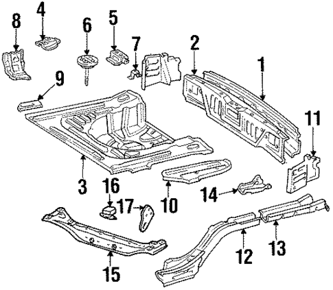 Rear Body for 1994 Toyota Corolla #0