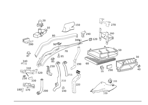 Water Baffle with Intake Shell for 2003 Mercedes-Benz C32 AMG #0