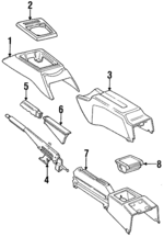 535863273A4FB - Body: Console Assembly for Volkswagen: Corrado Image