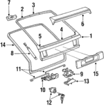 445827505A - Body: Lock for Audi: 100, 100 Quattro, 200, 200 Quattro, 5000, 5000 Quattro Image