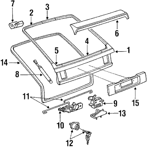 Lift Gate for 1990 Audi 200 Quattro #0
