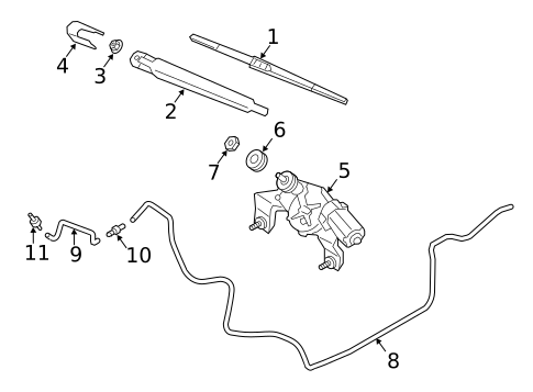Wiper & Washer Components for 2017 Hyundai Santa Fe Sport #1