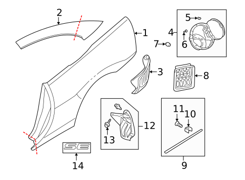 Exterior Trim - Quarter Panel for 2002 Dodge Stratus #0