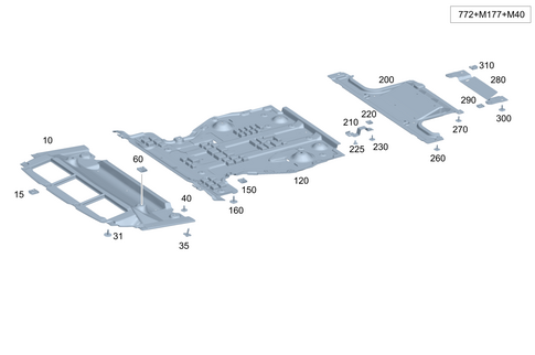 Engine Compartment Panelling, Gasoline Vehicles for 2022 Mercedes-Benz GLS450 #0