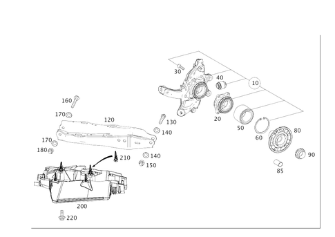 Rear Axle Mount for 2020 Mercedes-Benz Maybach S560 #0