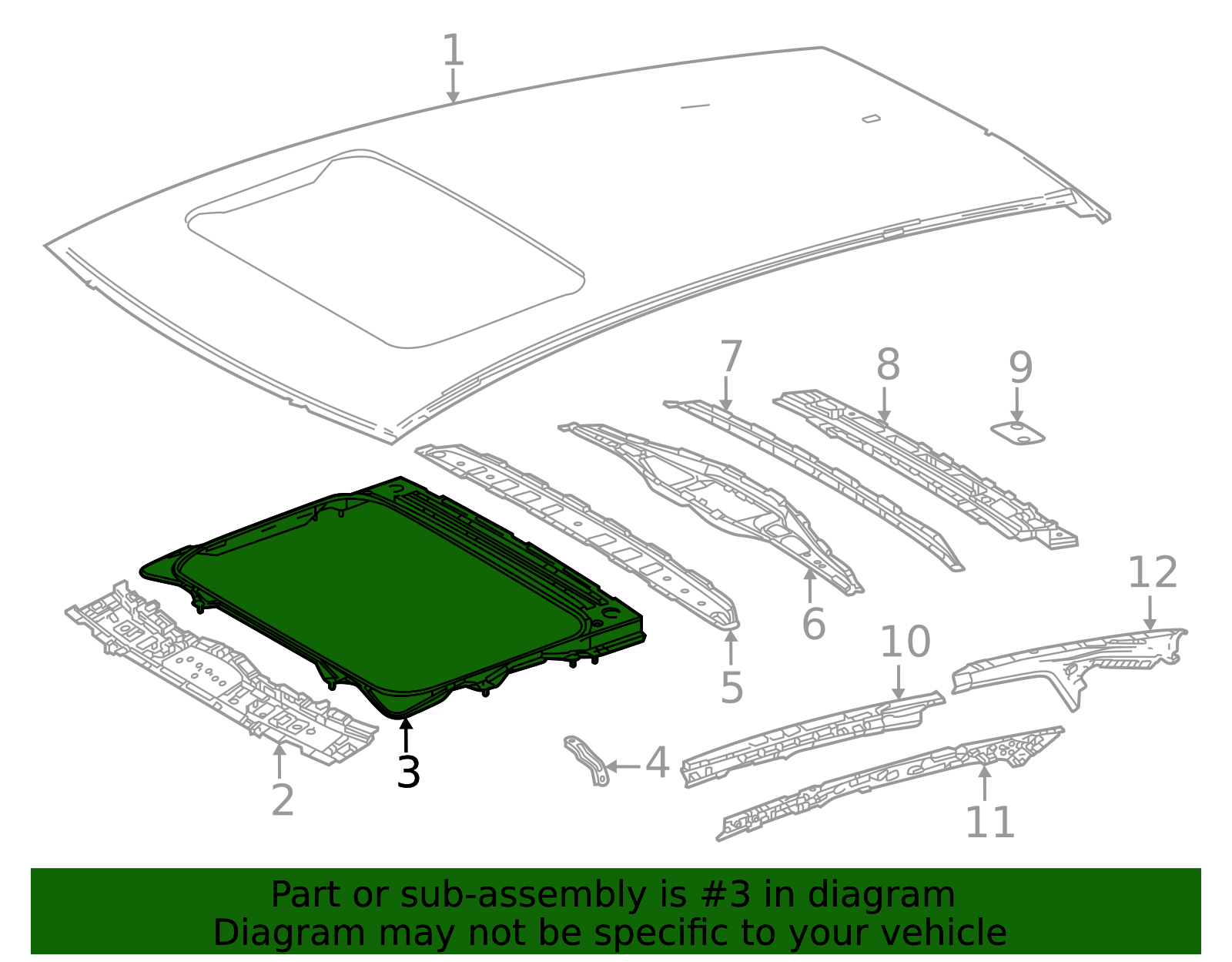 2023-2025 Lexus Sunroof Reinforcement 63142-0E180 | OEM Parts Online