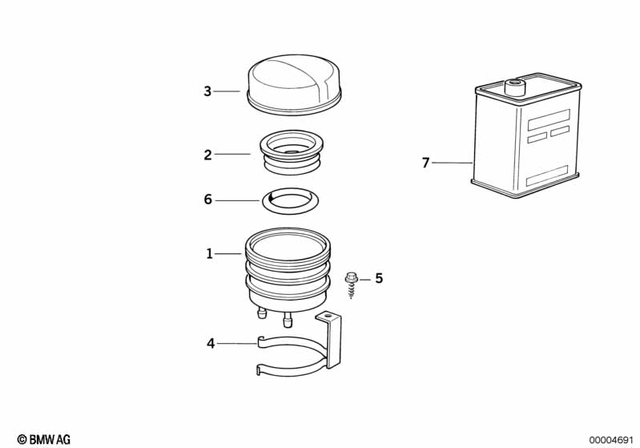 34311241961 - Brakes: Fluid Container Rear -  for BMW-Motorrad Image