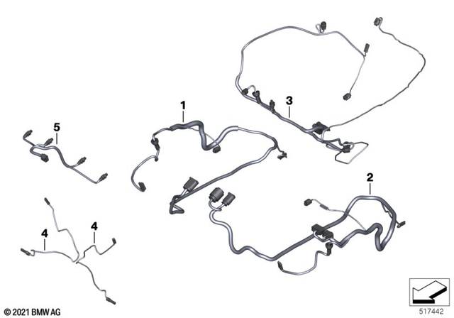 61111692242 - General Electrical System: Wiring Harness Case Right -  for BMW-Motorrad Image