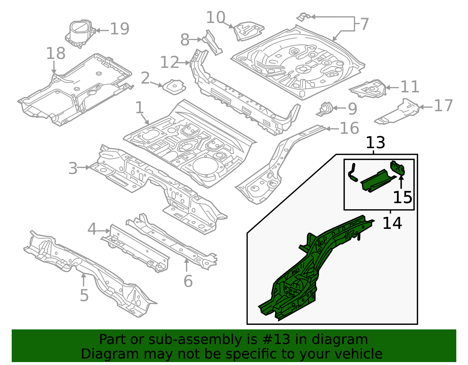 KB7W-54-810C - Frame(L) Rear Side | Mazda Parts Factor