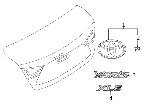 Exterior Trim - Trunk for 2020 Toyota Yaris #0