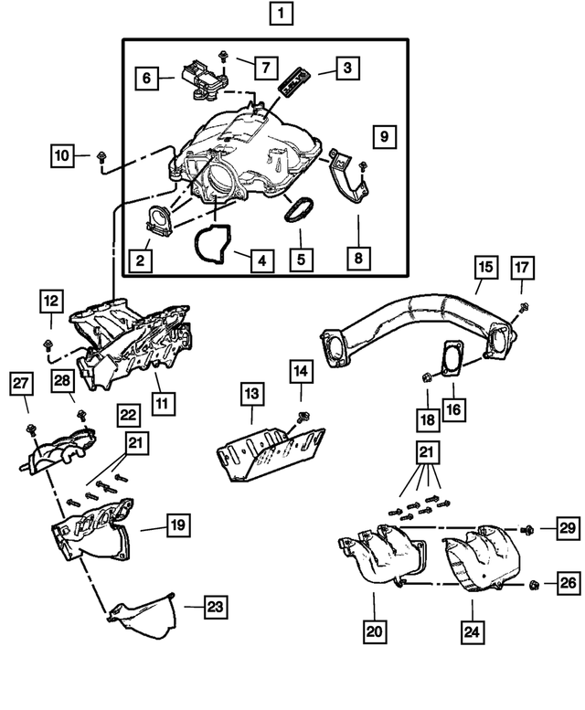 4648958AA - Engine 3.8L Six Cylinder: Intake Manifold for Mopar Image