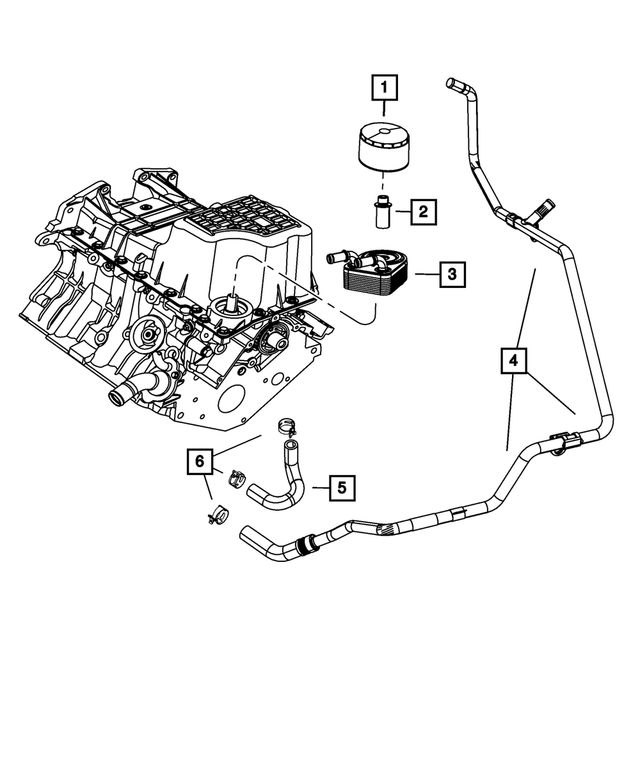 « 55038143AA –  : Refroidisseur D`huile Tube, Retour pour Mopar Image »