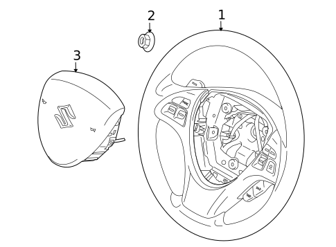 Steering Wheel for 2011 Suzuki Kizashi #0