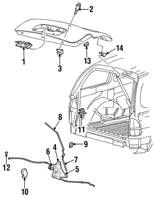 2F2Z16431A38AA - : Trunk Lock Actuator Motor for Ford Image