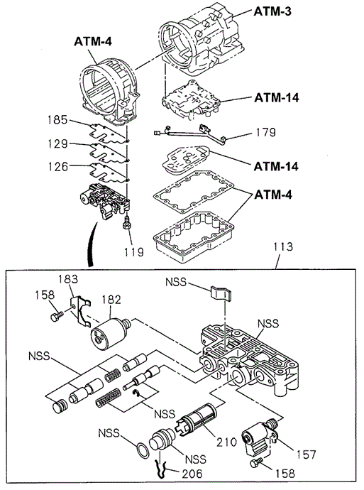 AT Upper Control Valve for 1997 Acura SLX #0
