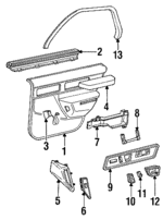 10094078 - Electrical: Lock Switch for Buick: Regal | Chevrolet: Lumina | Oldsmobile: Cutlass Supreme | Pontiac: Grand Prix Image