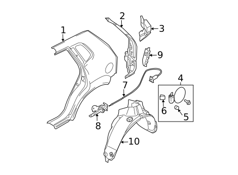 Fuel Door for 2009 Kia Sportage #0