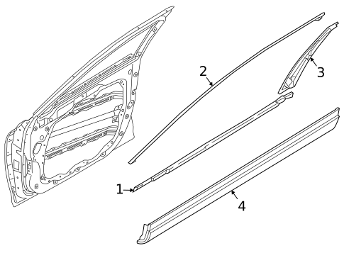 Exterior Trim - Front Door for 2024 Genesis GV70 #0