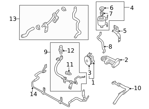 Pump & Hoses for 2002 INFINITI QX4 #0
