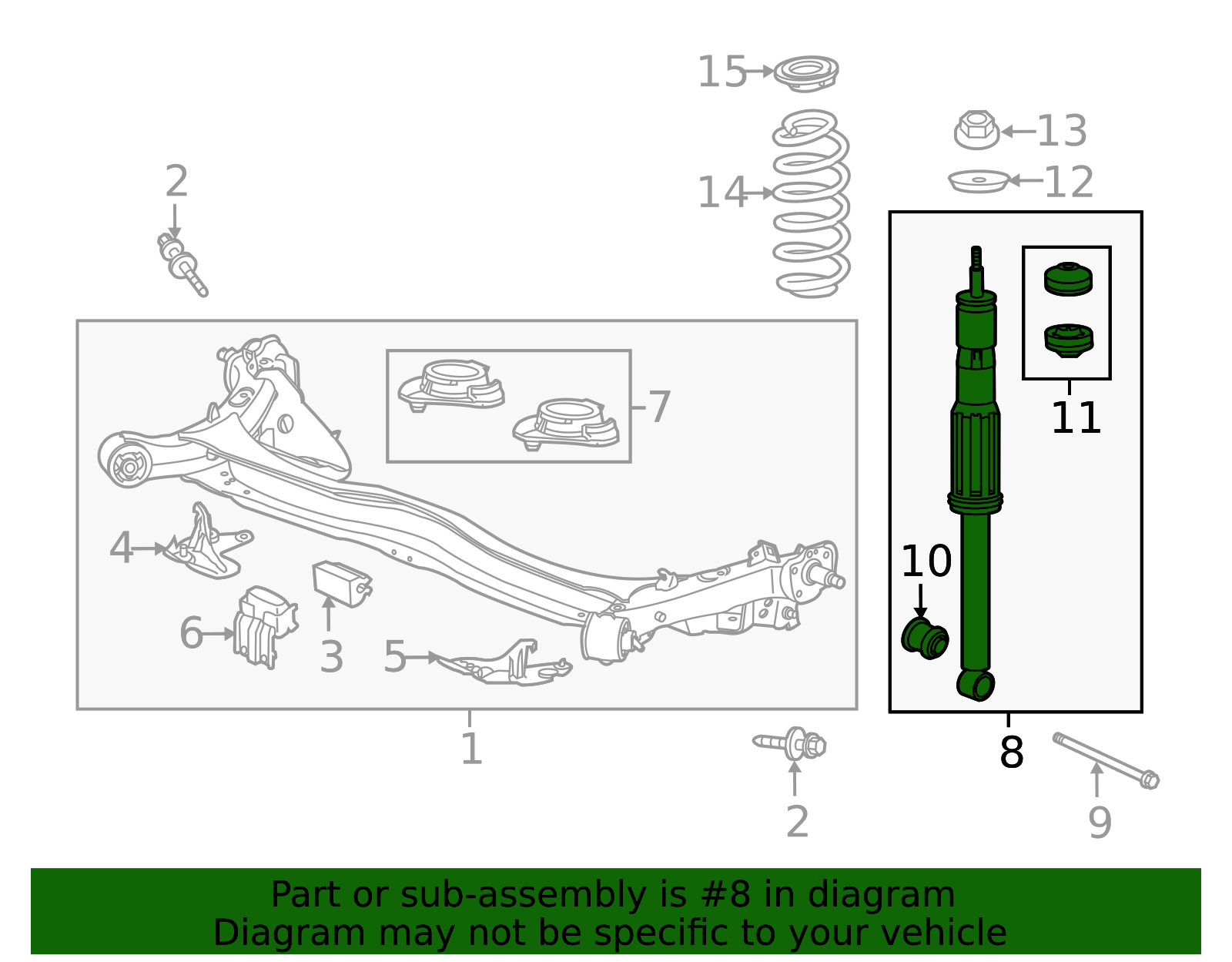 CRページ 2011 Honda CR-Z Suspension Shock Absorber 52610-SZT-307 | Honda